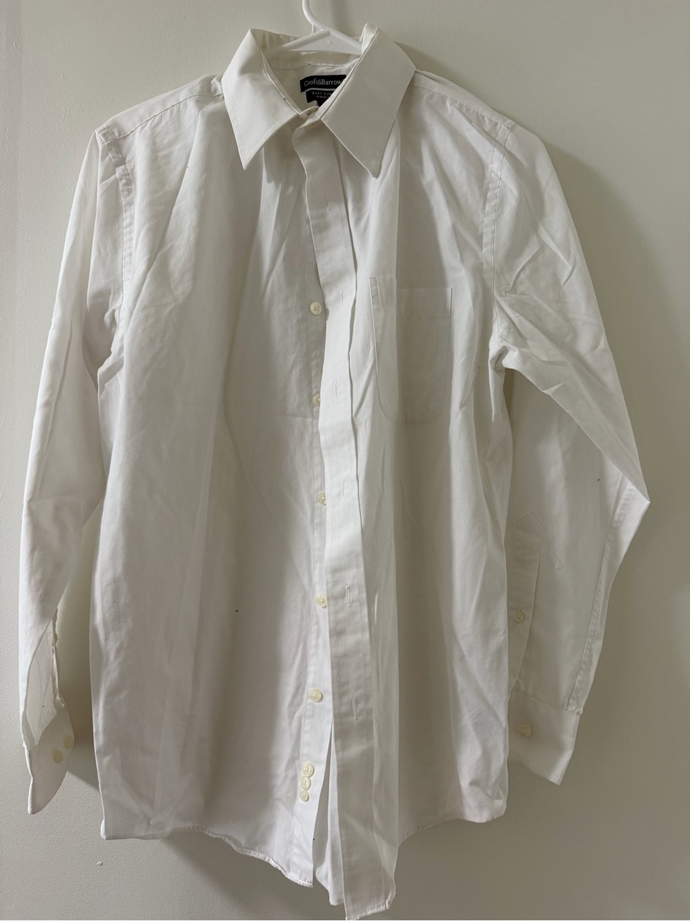 croft & barrow White Long-Sleeve Dress Shirt